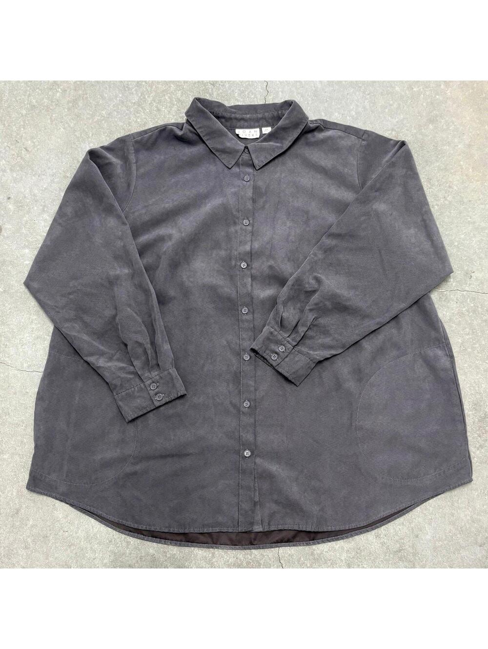 JOAN RIVERS Plain Black Long Sleeve Shirt
